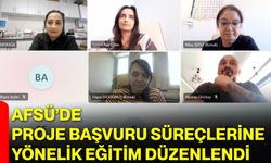 AFSÜ’de Proje Başvuru Süreçlerine Yönelik Eğitim Düzenlendi