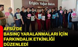 AFSÜ’de Basınç Yaralanmaları İçin Farkındalık Etkinliği Düzenledi