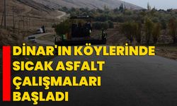 Dinar'ın köylerinde sıcak asfalt çalışmaları başladı