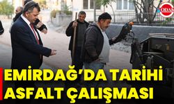 Emirdağ’da Tarihi Asfalt Çalışması