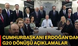 Cumhurbaşkanı Erdoğan'dan G20 dönüşü açıklamalar