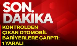 Kontrolden Çıkan Otomobil Bariyerlere Çarptı: 1 Yaralı