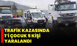 Trafik Kazasında 1’i Çocuk 5 Kişi Yaralandı