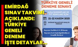 Emirdağ Sınav Takvimi Açıklandı: Türkiye Geneli Deneme İşte Detaylar…