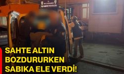 Sahte altın bozdururken sabıka ele verdi!