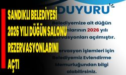 Sandıklı Belediyesi, 2026 Yılı Düğün Salonu Rezervasyonlarını Açtı