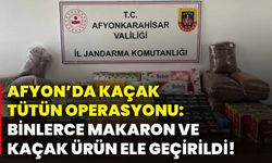Afyon’da kaçak tütün operasyonu: Binlerce makaron ve kaçak ürün ele geçirildi!