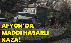 Afyon’da maddi hasarlı kaza!