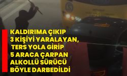 Kaldırıma çarpıp takla attı, park halindeki araçlara çarparak durabildi