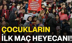 Çocukların ilk maç heyecanı!