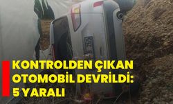 Kontrolden çıkan otomobil devrildi: 5 yaralı