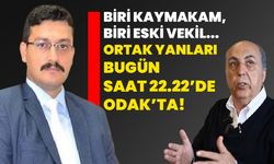 BİRİ KAYMAKAM, BİRİ ESKİ VEKİL ORTAK YANLARI BUGÜN SAAT 22.22’DE ODAK’TA!