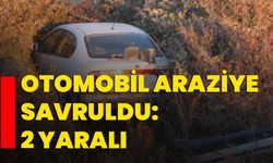 Otomobil araziye savruldu: 2 yaralı