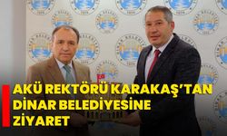 AKÜ Rektörü Karakaş’tan Dinar Belediyesine Ziyaret