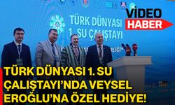 Türk Dünyası 1. Su Çalıştayı’nda Veysel Eroğlu’na özel hediye!