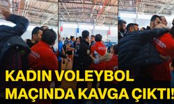 Kadın voleybol maçında kavga çıktı!