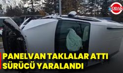 Panelvan Taklalar Attı, Sürücü Yaralandı