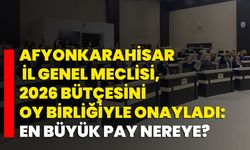 Afyonkarahisar İl Genel Meclisi, 2026 bütçesini oy birliğiyle onayladı: En büyük pay nereye?