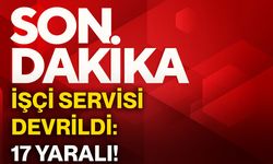 İşçi servisi devrildi: 17 yaralı!