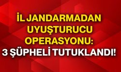 İl Jandarmadan uyuşturucu operasyonu: 3 şüpheli tutuklandı!