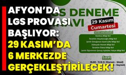 Afyon’da LGS Provası Başlıyor: 29 Kasım’da 6 Merkezde Gerçekleştirilecek!