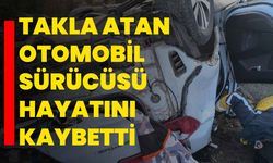 Takla atan otomobil sürücüsü hayatını kaybetti