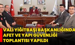 Vali Yiğitbaşı Başkanlığında Afet Ve Yapı Güvenliği Toplantısı Yapıldı