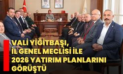 Vali Yiğitbaşı, İl Genel Meclisi ile 2026 Yatırım Planlarını Görüştü