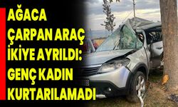 Ağaca Çarpan Araç İkiye Ayrıldı: Genç Kadın Kurtarılamadı