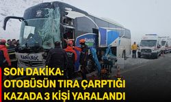 Son Dakika: otobüsün tıra çarptığı kazada 3 kişi yaralandı