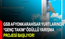 GSB Afyonkarahisar Yurtlarında “Genç Takım” Ödüllü Yarışma Projesi Başlıyor