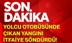 Yolcu Otobüsünde Çıkan Yangını İtfaiye Söndürdü!