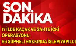 17 İlde Kaçak ve Sahte İçki Operasyonu: 66 Şüpheli Hakkında İşlem Yapıldı