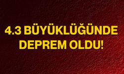 4.3 büyüklüğünde deprem oldu!