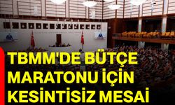 TBMM'de bütçe maratonu için kesintisiz mesai