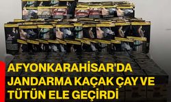 Afyonkarahisar'da Jandarma Kaçak Çay ve Tütün Ele Geçirdi