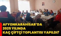 Afyonkarahisar’da 2025 yılında kaç çiftçi toplantısı yapıldı?