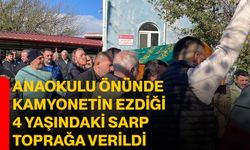 Anaokulu önünde kamyonetin ezdiği 4 yaşındaki Sarp toprağa verildi
