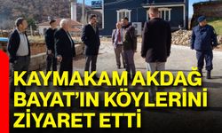 Kaymakam Akdağ Bayat’ın Köylerini Ziyaret Etti