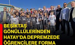 Beşiktaş gönüllülerinden Hatay'da depremzede öğrencilere forma