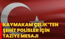 Kaymakam Çelik’ten şehit polisler için taziye mesajı