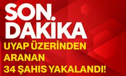 UYAP Üzerinden Aranan 34 Şahıs Yakalandı!