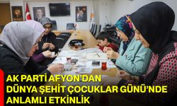 AK Parti Afyon’dan Dünya Şehit Çocuklar Günü’nde Anlamlı Etkinlik