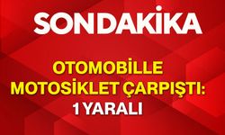 Otomobille Motosiklet Çarpıştı: 1 Yaralı