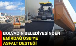 Bolvadin Belediyesinden Emirdağ OSB’ye Asfalt Desteği