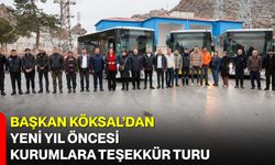 Başkan Köksal’dan Yeni Yıl Öncesi Kurumlara Teşekkür Turu