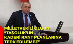 Milletvekili Olgun: “Taşoluk’un Kaderi Rant Planlarına Terk Edilemez”