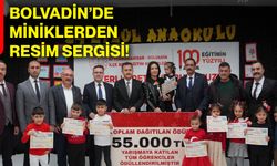 Bolvadin’de miniklerden resim sergisi!