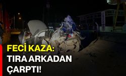 Feci kaza: Tıra arkadan çarptı!