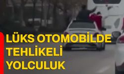 Lüks otomobilde tehlikeli yolculuk